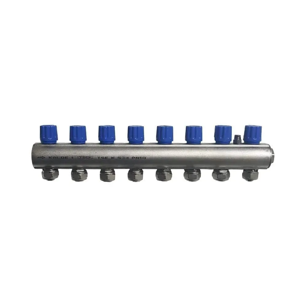 Kalde Kendinden Vanalı 1 1/4" Kollektör 8 Ağızlı - Mavi - Normal Tip